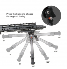 BPV Series | Picatinny/M-lok Rail Carbon Fiber Bipod